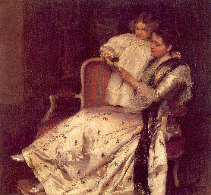 Osborne, Walter Mrs. Noel Guinness and her Daughter, Margaret oil painting picture